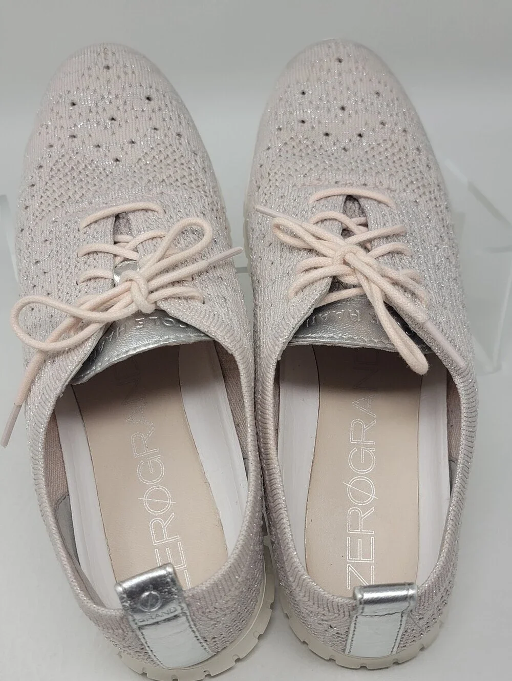 Cole Haan Zerogrand Women's Size 7.5 B Sneakers Silver Metallic W10963 Pre-owned